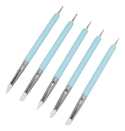 Juego De 2 Bolígrafos Para Decoración De Uñas Con Punta Dobl
