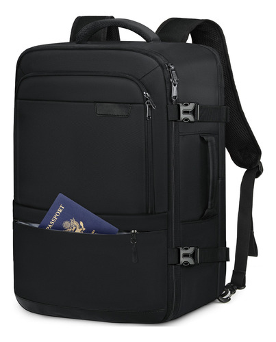Mochila Para Laptop 17 Pulgadas Mochilas Hombre Impermeable Color Negro Diseño De La Tela Liso