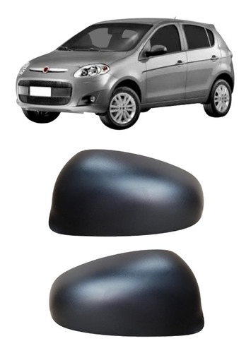 Par Capa Retrovisor Fiat Palio Attractive Preto Fosco 2016