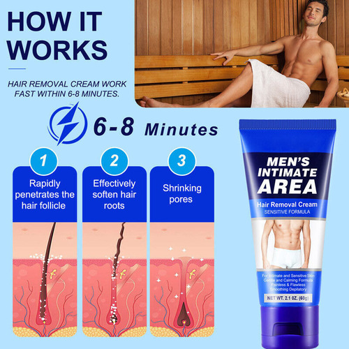 2 Unidades Creme Depilação 60 Ml Para Homens