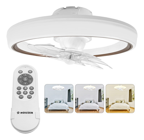 Ventilador Techo Direcciones Luz Led Inteligente Control 20 Cantidad De Aspas 7 Estructura Blanco Aspas Transparente Diámetro 47.5 Cm Frecuencia 60 Hz Material De Las Aspas Plástico