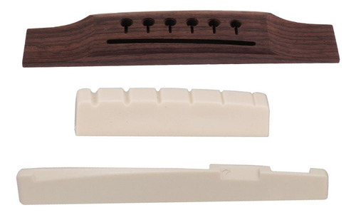 . Puente De Guitarra Acústica For Zurdos + Tuerca +