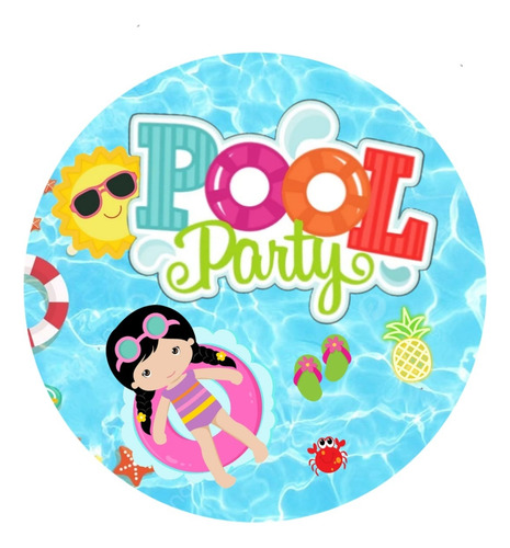 Funda Mampara Circular Aro 2mt `pool Party Summer