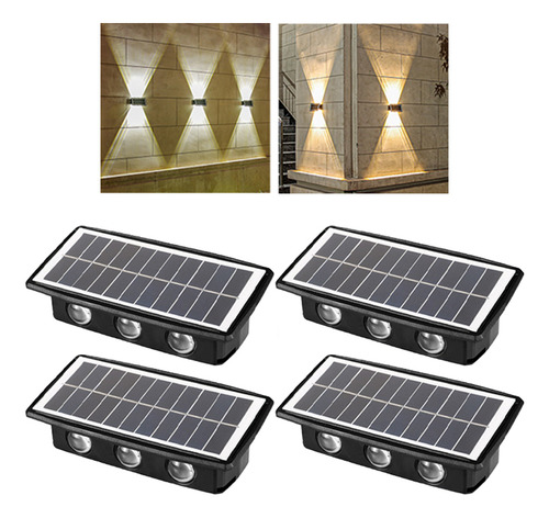 Paquete De 4 Luces Solares Para Jardín, Luz Exterior, Soport