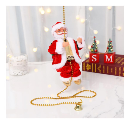 Papá Noel Trepador Eléctrico Navidad Muñeco