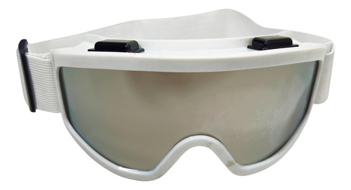 Goggles Para Moto Con Correa Ajustable Todo Terreno 1 Pz Blanco Polarizado Unitalla