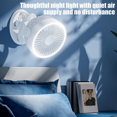A Ventilador Eléctrico Recargable N Con Luz Nocturna De