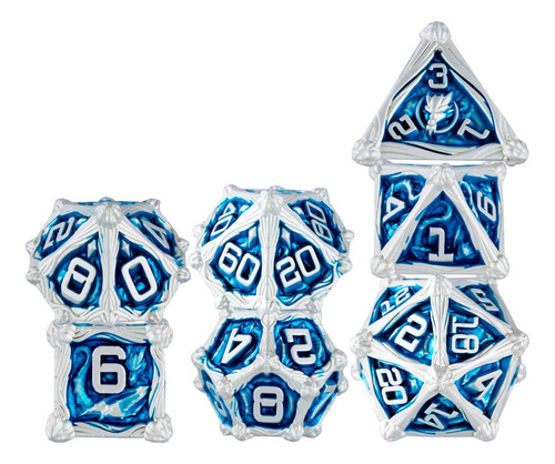 Juego De Dados Superse Dnd Dice Metal Dice 7 Piezas D&d Dice