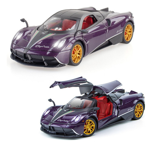 , Pagani Huayra Miniatura Metal Coche Con Luces Y Sonido ,