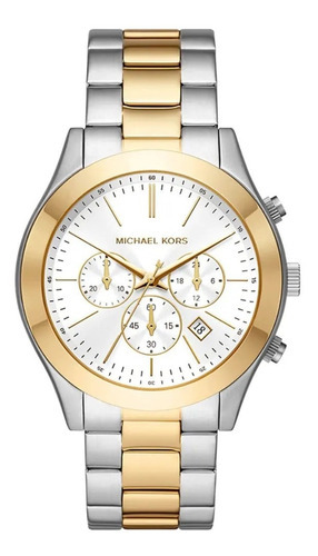 Reloj Michael Kors Slim Runway Multicolor Mk8986 E-watch Color de la correa Plata/Dorado Color del fondo Blanco