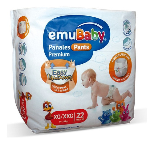 Emubaby Pañal Pants Premium T/xg-xxg 22 Unid