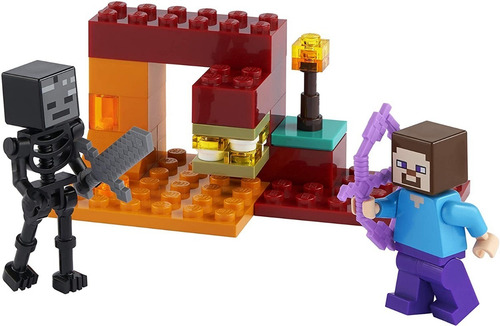 Imagen 2 de 3 de Lego The Nether Duel - El Duelo Abisal Minecraft 30331
