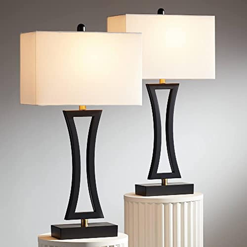 Roxie Modern Table Lamps 31  Tall Set Of 2 With Usb Charging