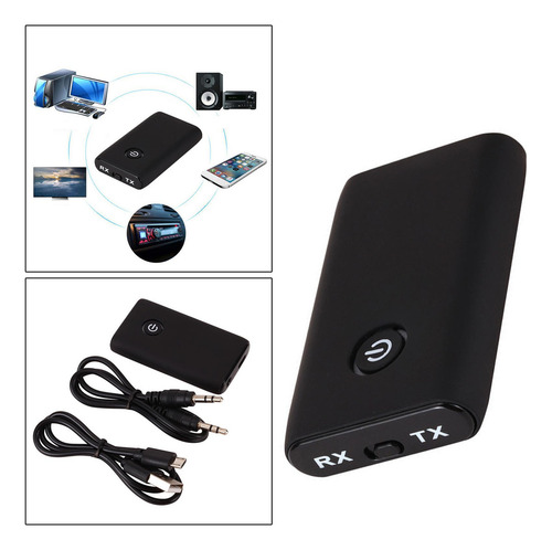 Receptor Transmisor Bluetooth 2 En 1 Adaptador Aux De 3,5 Mm