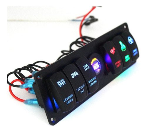 Panel De Interruptor De Palanca Para Coche, Voltímetro Led C