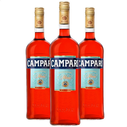 Aperitivo Campari Bitter X3 Unidades - 01mercado