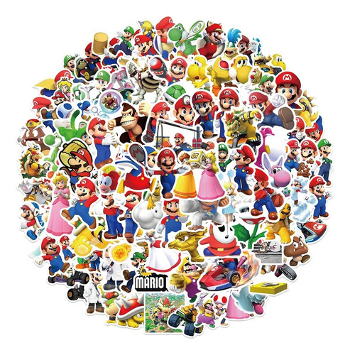 Set 25 Stickers Super Mario Bros