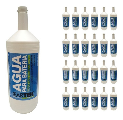 Caja Con 24 Botellas De Agua Para Batería 700ml