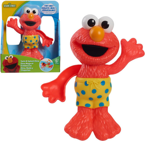 Barrio Sésamo Swim And Splash Elmo Wind Up Bath And Pool Toy