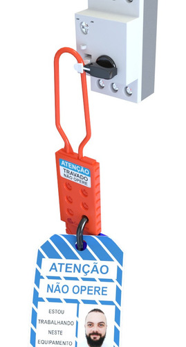 Imagem 5 de 8 de Garra Plástica Não Condutora Bloqueio Painel Elétrico Nr10
