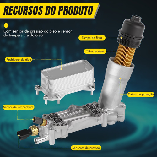 Kit Resfriador Oleo Motor + Sensores Dodge Journey 3.6 V6