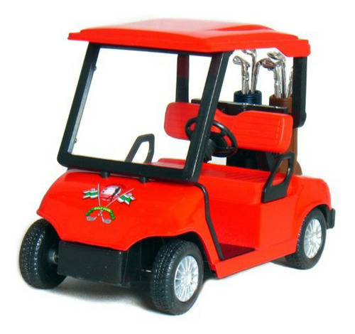 Carrito De Golf Rojo 4½  Die Cast 