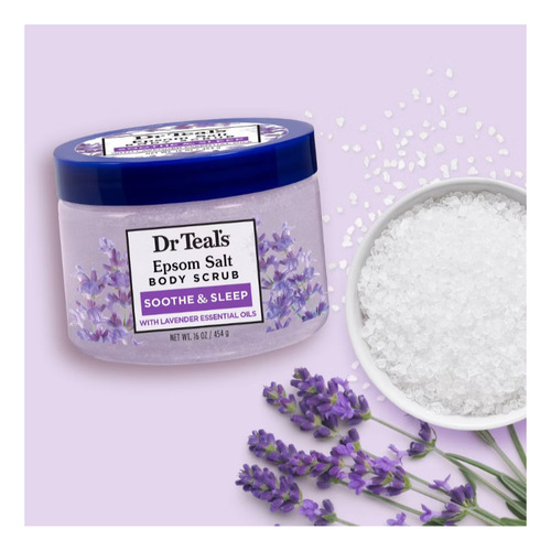 Dr Teal's Exfoliante Corporal Epsom Salt Shoote & Sleep. Lavanda