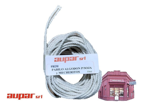 Imagen 5 de 6 de Pabilo 100% Algodón Eco P/cera De Soja Extra Grueso X 10mts