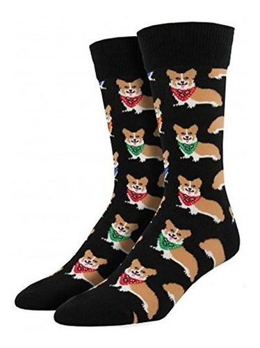 Calcetines Para Hombre Novedad Crew Socks Corgi 1 Par