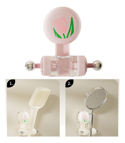 3 Soporte Para Cabezal De Ducha, Ventosa Universal Rosa