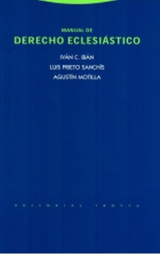 Manual De Derecho Eclesiastico - Luis Prieto Sanchis, De Luis Prieto Sanchis. Editorial Trotta En Español