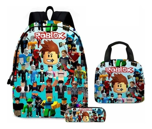 Bolsa De Lápices De Mochila Escolar Para Niños Roblox De 3 P