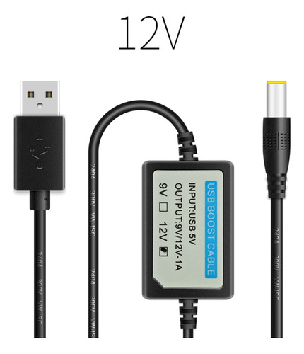 Cable De Carga Usb Power Boost De 5 V A 12 V, 1 A, Conversió