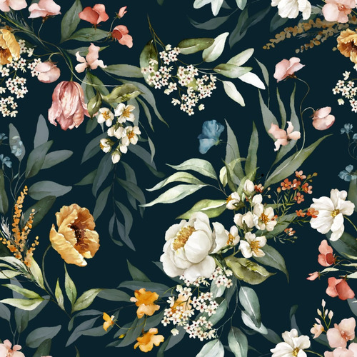 Vinilos Mural Flores Deco Gigantografia
