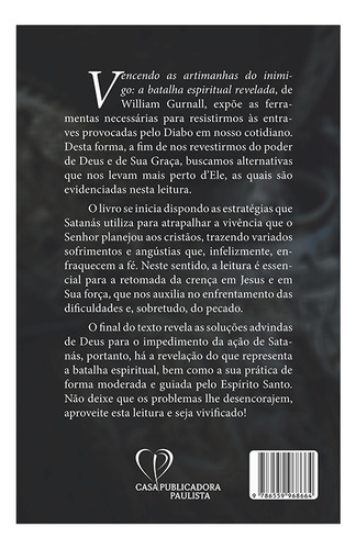 Vencendo As Artimanhas Do Inimigo | William Gurnall, De William Gurnall. Editorial Penkal, Tapa Mole En Português