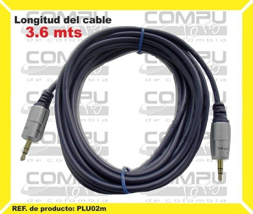 Cable Stereo 1/8 Puntas Metálicas Ref: Plu02m Computoys Sas