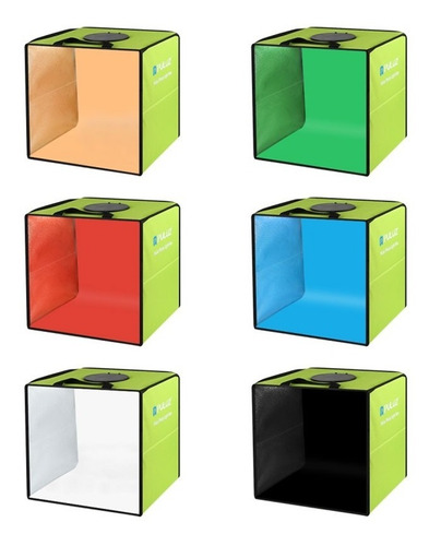Imagen 4 de 7 de Caja De Luz Aro Led Estudio 30cm 6 Fondos Colores Fotografia