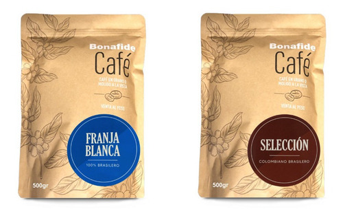 Combo Cafe Bonafide Franja Blanca 1/2kg + Seleccion 1/2kg