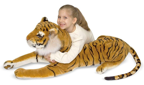 Animal Tigre De Peluche Gigante Tela Suave Melissa & Doug