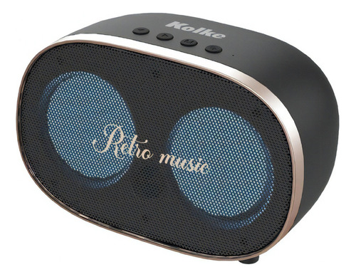 Parlante Inalámbrico Kolke Kpm-517 Retro Music Lector Sd Usb Color Negro