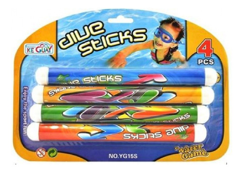 Sticks Sumergibles Agua 4 Unidades Water Game Playking