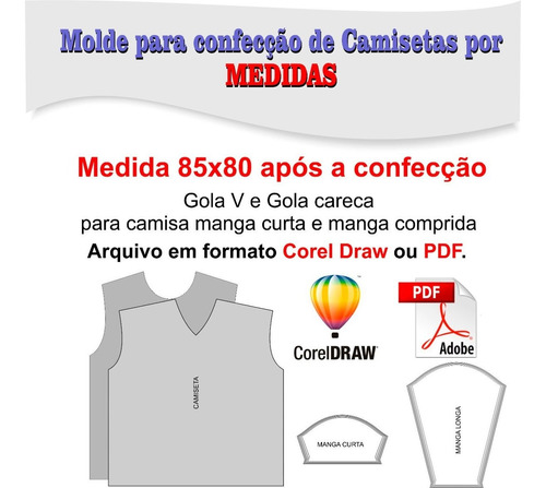 Molde De Camiseta Básica Por Medidas