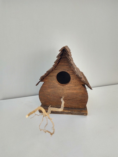 Casinha De Passarinho Rústica, Birdhouse Em Peroba Rosa
