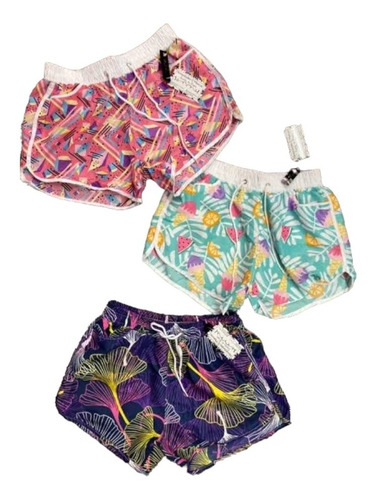 12 Short Playero Dama Unitalla Colores Surtidos