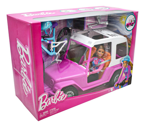 Barbie Set De Montaña Jeep Y Bicicleta Hkb06 Mattel Cf