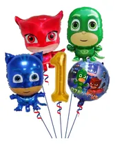 Comprar Sets  1 Globos Pj Masks Héroes  Pijama Catboy Gecko Ululette