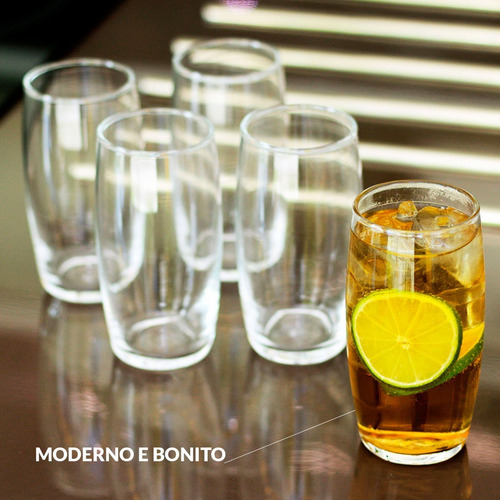 Imagem 3 de 10 de Copos Oca 300ml Jogo C/ 12 Peças Vidro Nadir 7729