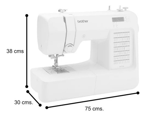 Máquina De Coser Brother Digitalizada De 70 Puntadas Blanco/rosa