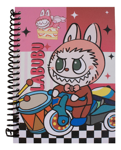 Libreta Cuaderno Labubu Tipo Francesa 100 Hojas Pasta Dura