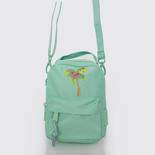 Mini Mochila Farm Feminina Borogodo Ferias Na Praia Ref:7831 Cor Verde Água